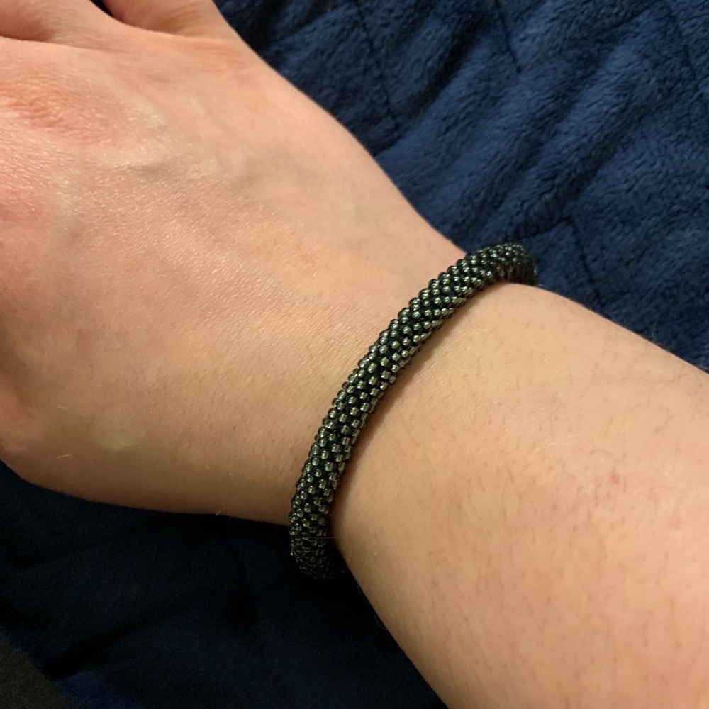 Beaded Roll On Bracelet